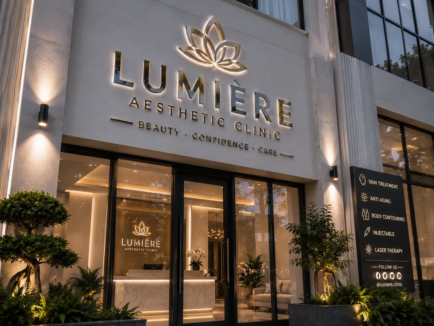 Huruf Timbul Klinik Glamora