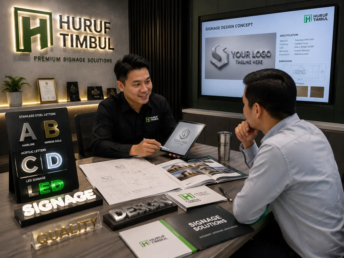 Konsultasi Proyek Huruf Timbul