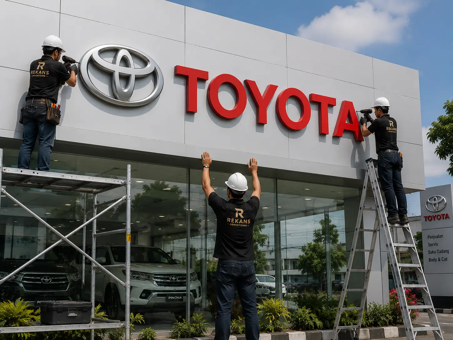 Huruf Timbul Dealer dan Kawasan Industri