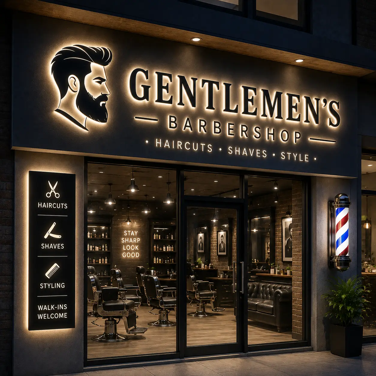 Huruf Timbul Akrilik untuk Barbershop