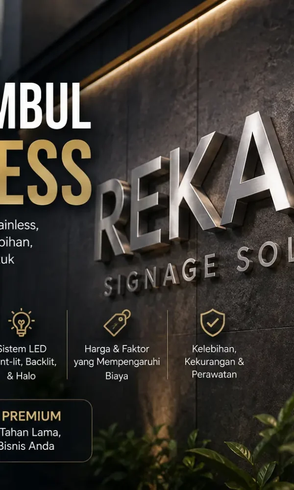Huruf Timbul Stainless: Panduan Lengkap Jenis, Finishing, Harga