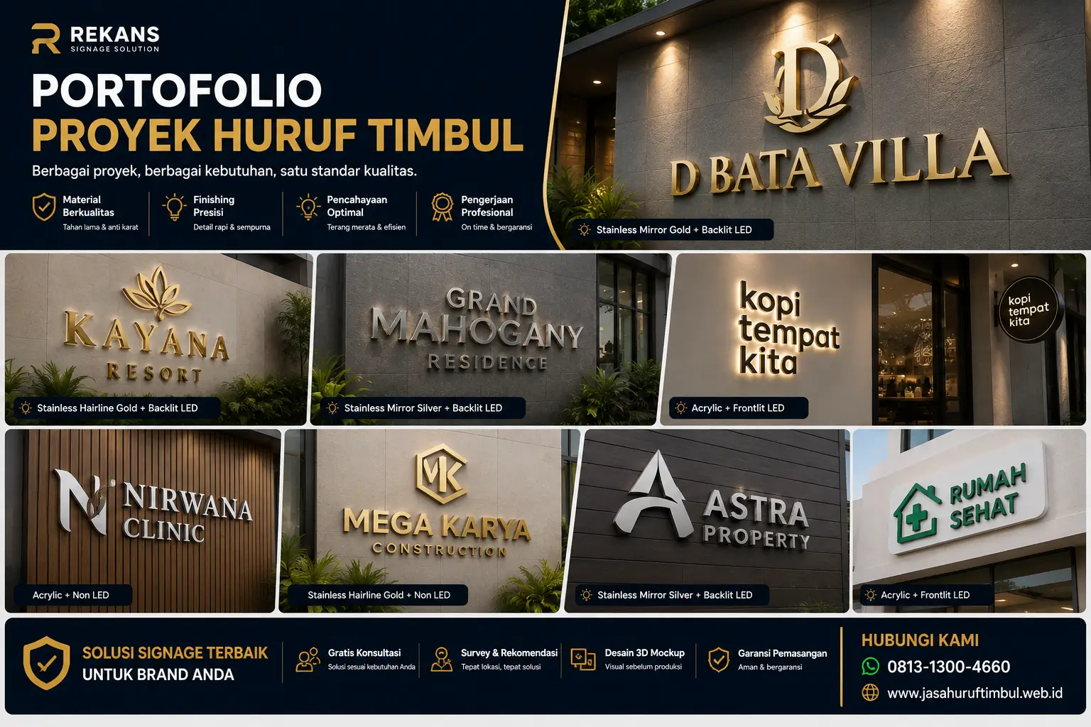 proyek pemasangan huruf timbul
