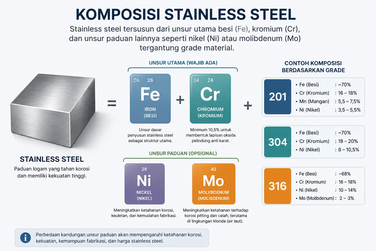 Struktur dasar stainless steel