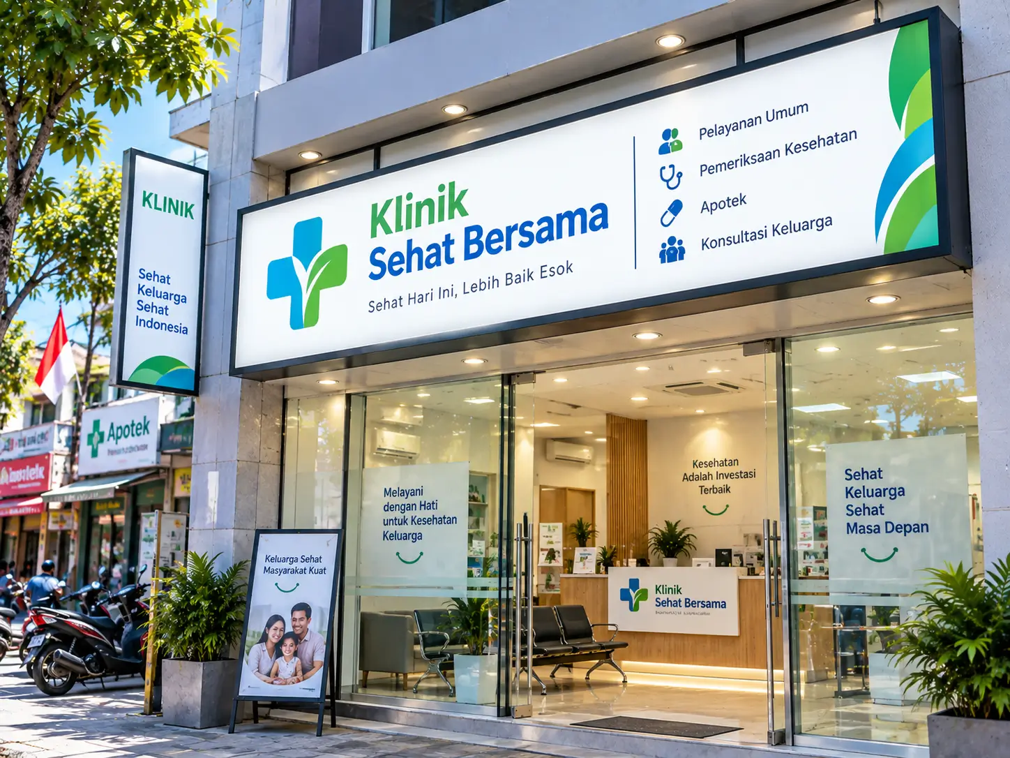 Contoh pembuatan neon box klinik custom