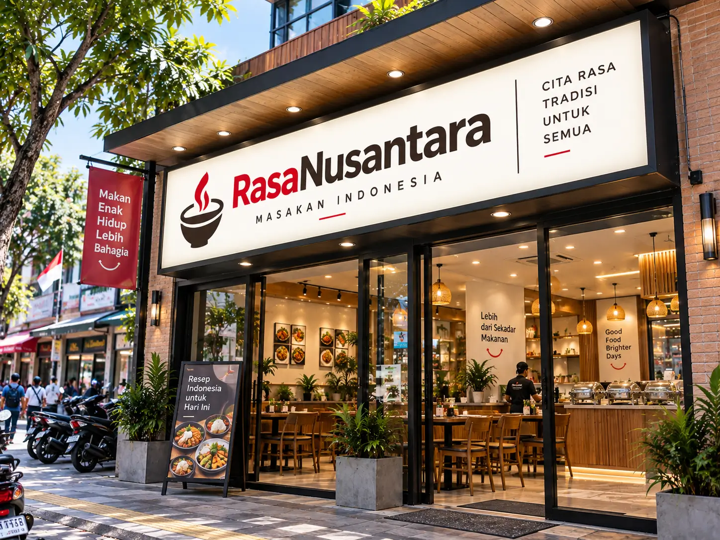 Contoh pembuatan neon box restoran dan bisnis kuliner