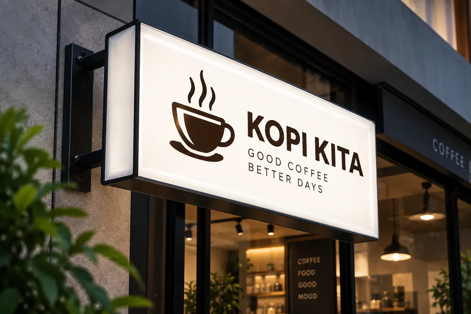 Neon box akrilik custom untuk toko dan bisnis