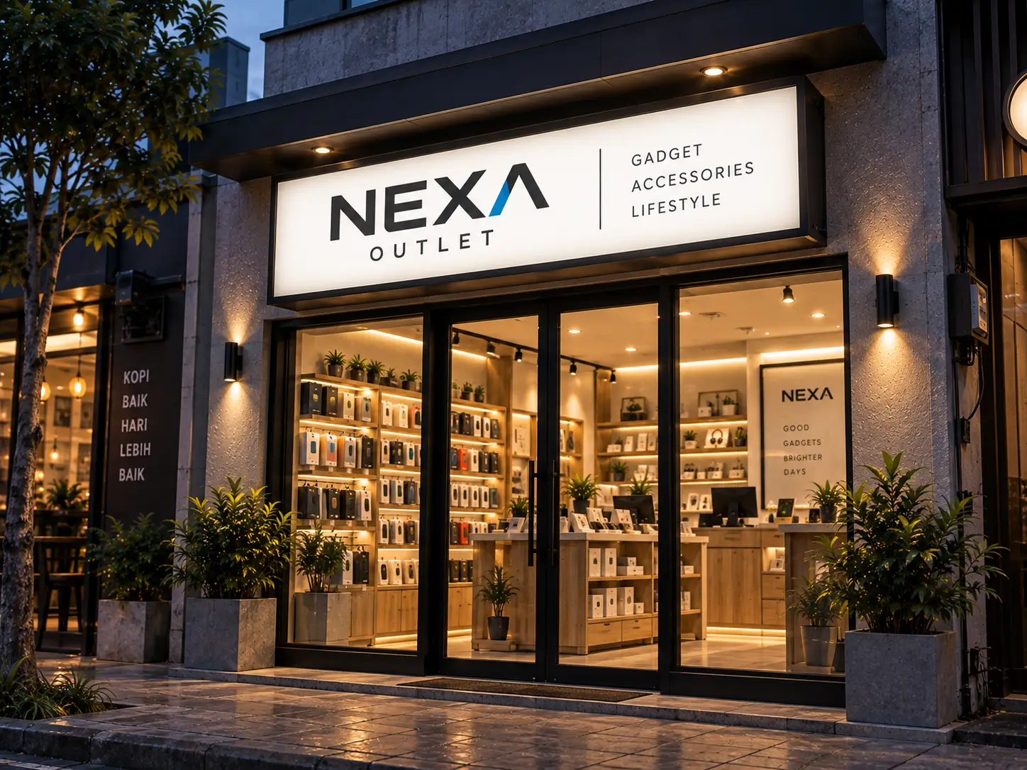 Neon Box untuk Konter dan Outlet